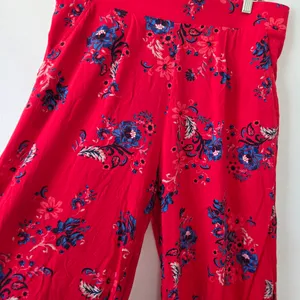 Torrid Wide Leg Pull On Lounge Pants Hot Pink Paisley Floral Pajama 00 Tall thumbnail 3