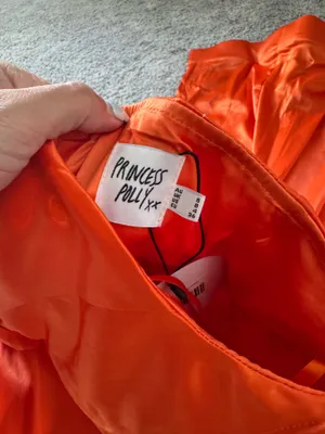 Net princess Polly orange satin prom dress thumbnail 2