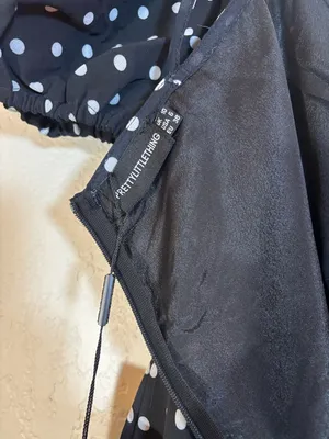 Pretty Little Thing Black Polka Dot Puff Sleeve Off Shoulder Midi Dress Size 6 thumbnail 9