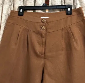 June & Hudson High Waisted Linen Blend Shorts thumbnail 2
