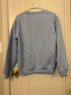 STITCH Disney Women Ohana Hawaii Blue Small Sweatshirt Embroidery thumbnail 2