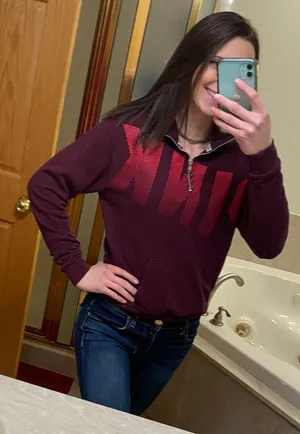 PINK QuarterZip Sweatshirt thumbnail 3