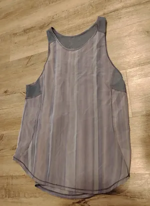 lululemon athletica Lavender Sheer Striped Racerback Tank thumbnail 1