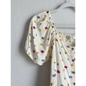 Madewell Seamed‎ Button Down Colorful Floral Confetti Short Sleeve Blouse Small thumbnail 7