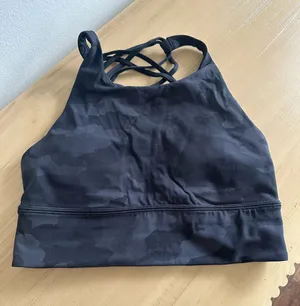 Lululemon Free To Be Bra Wild High Neck Long Line "Light Support, A/B Cup Heritage 365 Camo Deep Coal Multi 6 thumbnail 1