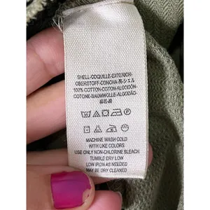 Free People Embellished Military Shirt Jacket Olive Green Embroidered Patch S thumbnail 6