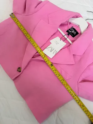 Zara S Pink Cropped Blazer NWT Chic Preppy Minimalist Barbiecore Tailored Jacket thumbnail 5