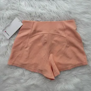 Lululemon Ribbed Softstreme High-Rise Short 2" Peach Bellini Size 4 thumbnail 7