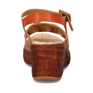 KORKS‎ Marley Faux Leather Sandal Women's 11 Orange Upper Cushioned Cork NWOT thumbnail 3