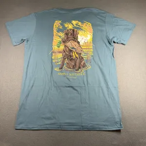 Simply Southern Outfitters Dog T-shirt XL Green Duck Short Sleeve Graphic Tee thumbnail 2