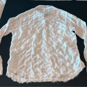 Free People Loveland solid buttondown textured shirt in Lavender, size S overszd thumbnail 13