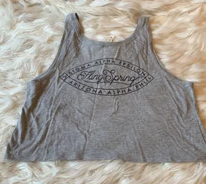 Bella Canvas SAE and Alpha Phi Spring Fling Cropped Tank Top Size Medium thumbnail 2
