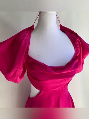 ASTR the Label Clarita mini dress puff sleeve cut out cocktail wedding guest M thumbnail 7