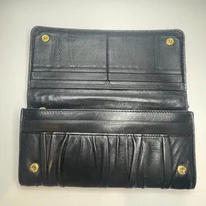 Prada Nappa Gaufre Leather Continental Wallet - Black - Preowned thumbnail 3