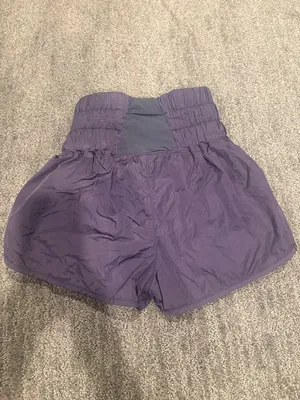 Free People Smocked Waist Athletic Shorts in Purple thumbnail 4