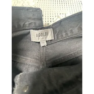 AGOLDE Crisscross Black Denim Shorts thumbnail 3