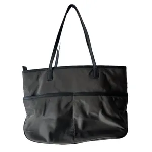 Michael Kors Kempton Gray Nylon Zip Top Tote Bag Purse Blue Lining Large thumbnail 2