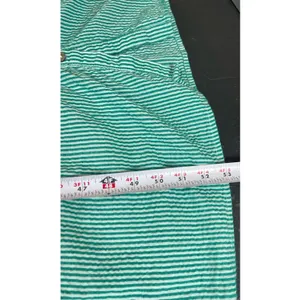 Sundance Smocked Button Maxi Dress S Green White Striped Tiered Cottage Boho thumbnail 11