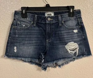 PAIGE Distress Denim Daryn Shorts NWOT thumbnail 1