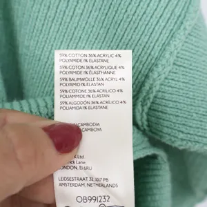 Free People Sweater Women's XS Easy Street Sage Green Ribbed Mock Neck Excellent thumbnail 4
