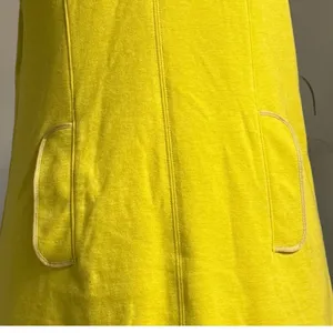 Boden Womens Chartreuse Yellow Shift Dress‎ Notch Neck Pockets US 4R thumbnail 5