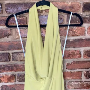 NWT Lulus Venus Chartreuse Mesh Backless Midi Dress Women's Size XS thumbnail 4