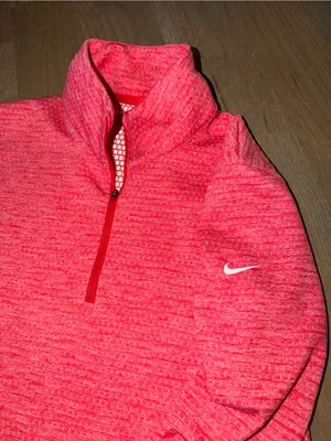 Women’s Nike Golf Pink Dry Fit Half-Zip Pullover sz Medium thumbholes thumbnail 5