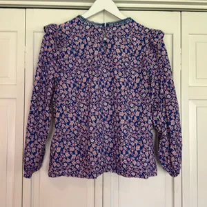J.crew floral ruffle sleeve long sleeve blouse mp thumbnail 10