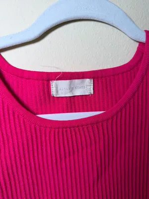 Altar'd State Bright Fuchsia Ribbed Tank thumbnail 3