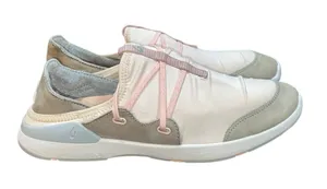 Women's OLUKAI Miki Li Sneaker Pearl Blush/Pale‎ Grey Size 9.5 Water Beach Boat thumbnail 1