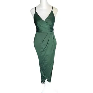 ShowPo - NWT How Will I Know Midi Wrap Waist Tie Tulip Hem Dress Sz 2 thumbnail 3