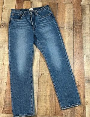 Levi's 501 Original Jeans Women's 31x30 Worn In Straight Button Fly Denim Pants thumbnail 1