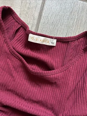 Ruched Tie-Front Mini Dress in Burgundy thumbnail 2