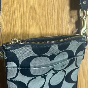 Coach Black and White Signature Crossbody Bag thumbnail 3