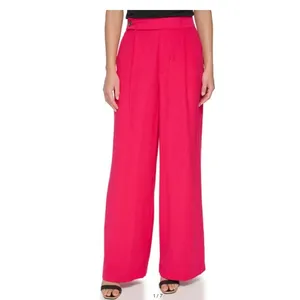 DKNY Frosted Wide Leg Twill‎ Trousers Size 2 thumbnail 2