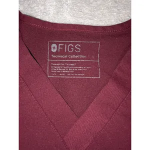 figs scrub set Mens tansen jogger pants (L Short) / leon top (L) Burgundy thumbnail 4