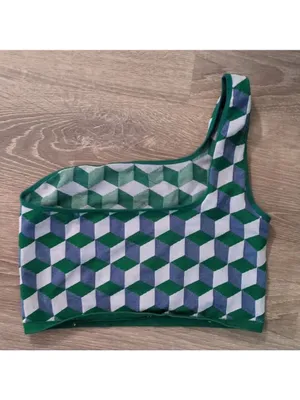Free People Movement Free Throw One Shoulder Jacquard Sports Bra Bralette M/L thumbnail 4
