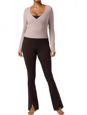 AE OFFLINE By Aerie The Hugger Mini Flare Legging American Eagle Deep Earth S thumbnail 5