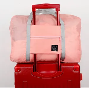 Simple Style Travel Tote Bag Pink thumbnail 4