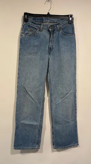 Vintage 90s Levi's 965 Wide Leg Jeans Made in USA Size 5 Long thumbnail 1