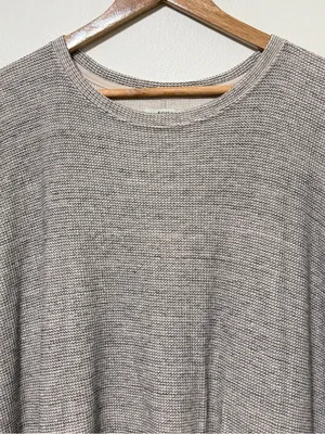 Billy Reid Women’s Cotton Knit Dress Size Large Gray Waffle Texture thumbnail 5