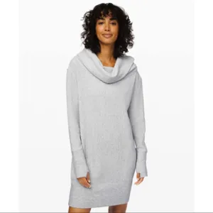 LULULEMON Along the Way Sweater Dress Gray XS 0/2 thumbnail 3