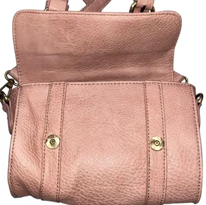 Anthropologie Aidy Pink Faux Leather Barrel Bag thumbnail 8