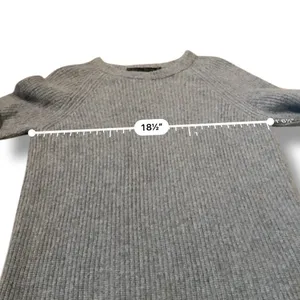 Jenni Kayne Cashmere Sweater Size Medium Gray 100% Women's Long Sleeve Luxe Cozy thumbnail 7