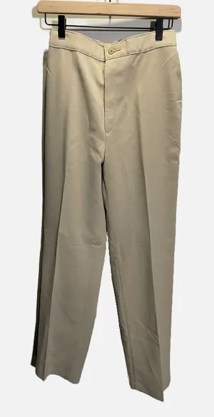 Vintage1960 Levis High‎ Waisted Trousers Tan Beige Straight Leg Dress Pants 12 thumbnail 1