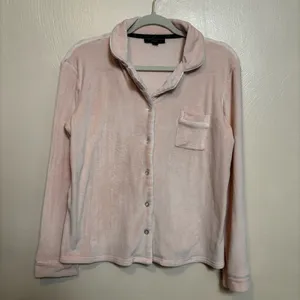 House of Harlow 1960 Rose Velour‎ Knit Pajama Top Women's Medium Pink thumbnail 6