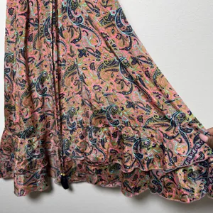 Mamey Women‎ Fairy Babydoll Mini Satin Dress Small Pink Paisley Indie Boho thumbnail 5