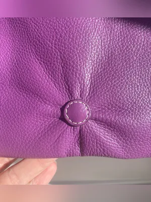 J. Jill purple pebbled leather crossbody purse handbag fun summer pop of color thumbnail 3