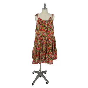 J.Crew Tie-Shoulder Tiered Mini‎ Dress Floral Womens Yellow Medium $98 thumbnail 4