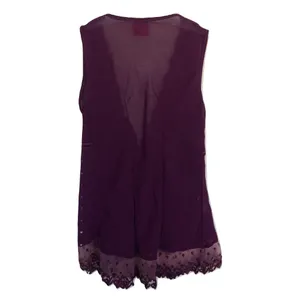NWT Boon Embellished Lace Trim Purple Tank Top thumbnail 3